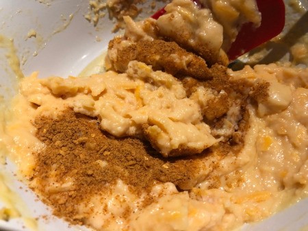 add seasoning to chicken mix