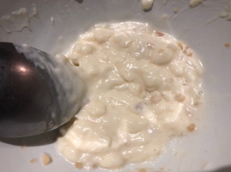 mixing crema sauce