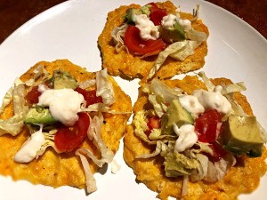 Cheesy Chicken Shelled Tacos on plate