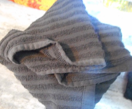 Blue Corn Tortillas wrapped in towel