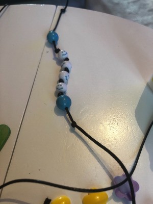 Name Ideas for Handmade Jewellery for Boys - beaded bracelet on black cord