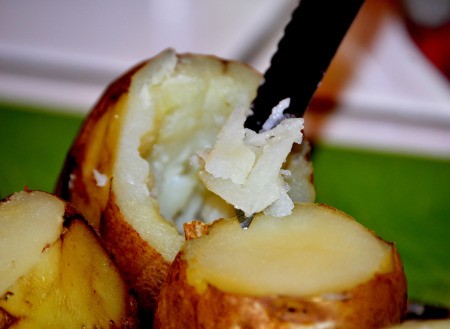 removing inside of Potatoes