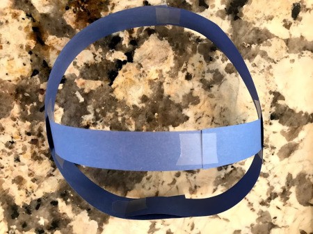 Shark Fin Hat - tape center piece as shown