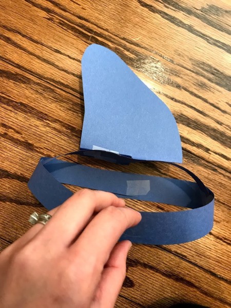 Shark Fin Hat - view from the side