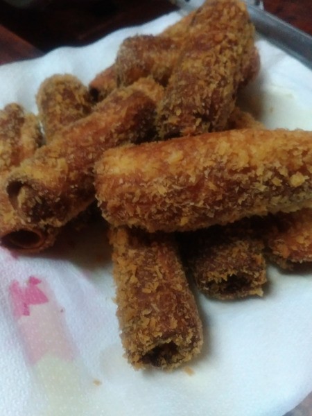 finished Cheesy Hotdog Bread Rolls