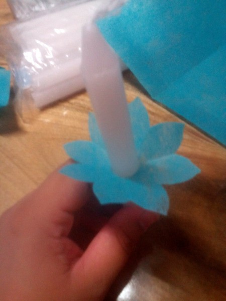 Christening Candles with Drip Catcher - insert candle