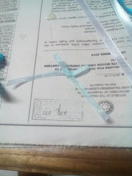 Christening Candles with Drip Catcher - smaller glitter ribbon bow