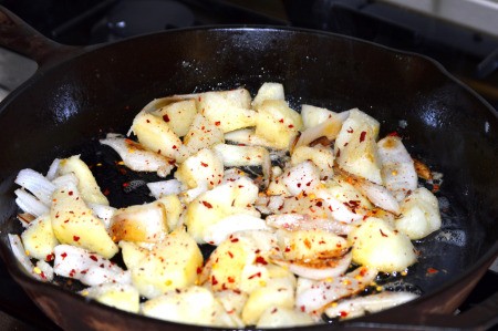 seasoned Fried Potatoes & onions