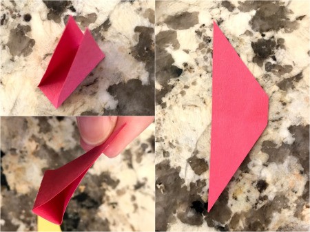 Making a Paper Jet  - red trapezoids for fins