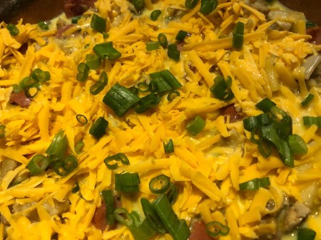 green onions on casserole