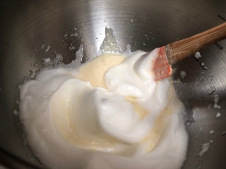 folding egg whites into batter