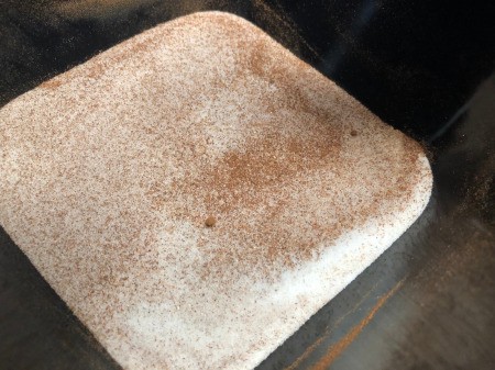 mixing sugar & cinnamon in bowl