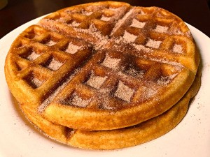 Churro Waffles on plate