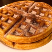 Churro Waffles on plate