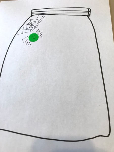 Create Bug Art from Labels for Story Time - add the web