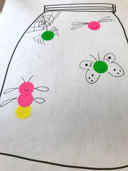 Create Bug Art from Labels for Story Time - continue adding new bugs