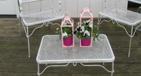 Recycled Lanterns As Planters