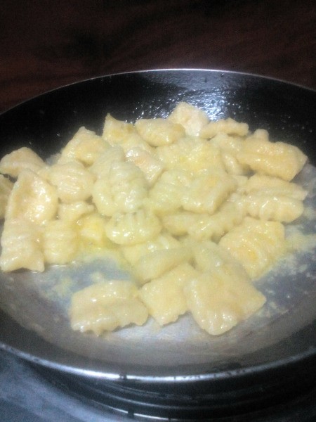 cooking Sweet Potato Bites in water
