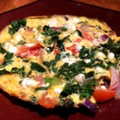 Cheese and Kale Frittata on plate