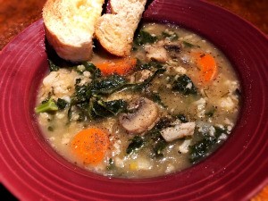 Soup with crusty bread
