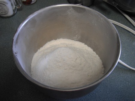 dry ingredients in  bowl