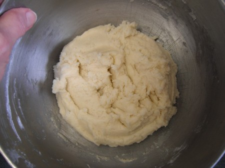 mixed dough in bowl