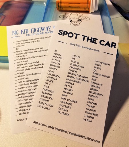 Kids Kar Kit - game print outs