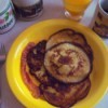 Pancakes in dish