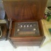 Value of a Vintage End Table with Radio and Turntable - table top opened