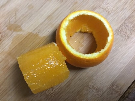 Decorative Baskets from Oranges - cut a cylinder of fruit out of the peel