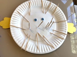 Paper Plate Puffer Fish - finished puffer fish