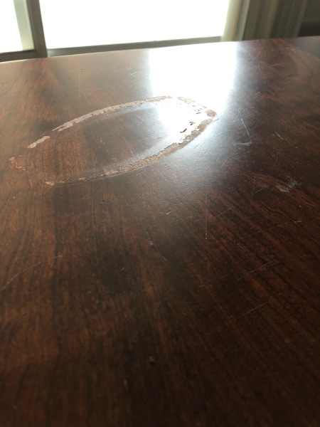 Repairing the Finish on a Table Damaged by Resolve