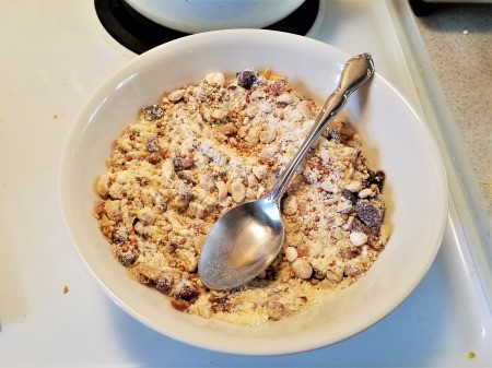 Bird Feeders Part 2 - bowl of dry ingredients