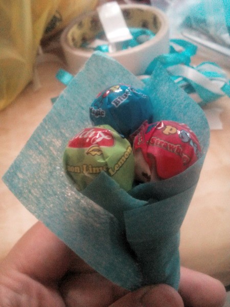 Lollipop Bouquet Garland - wrap with a second piece