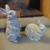 Value of House of Lloyd Easter Bunny Figurines - two ruffled fur bunny figurines