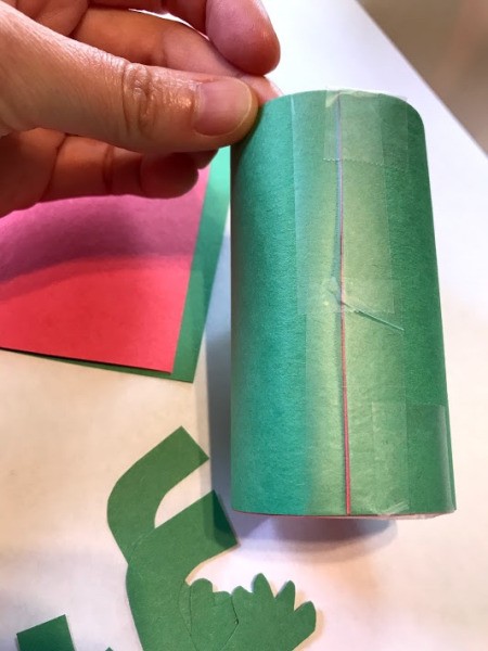 Frog and Fly Catcher Game - taping paper roll