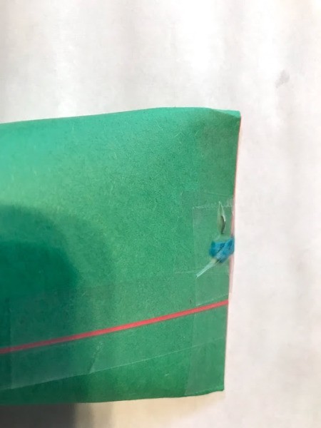 Frog and Fly Catcher Game - staple and tape the yarn