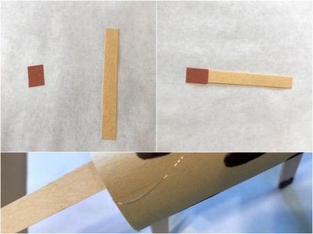 Standing Giraffe Toy - make the tail and tape inside the tube