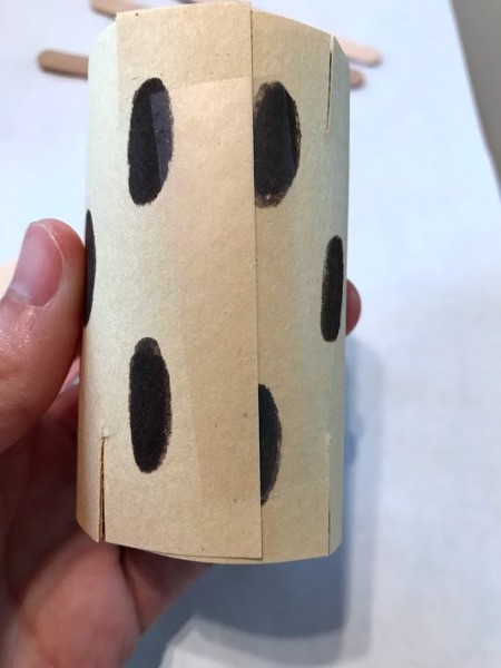 Standing Giraffe Toy - cut slits for legs