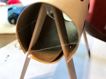 Standing Giraffe Toy - view from the back end