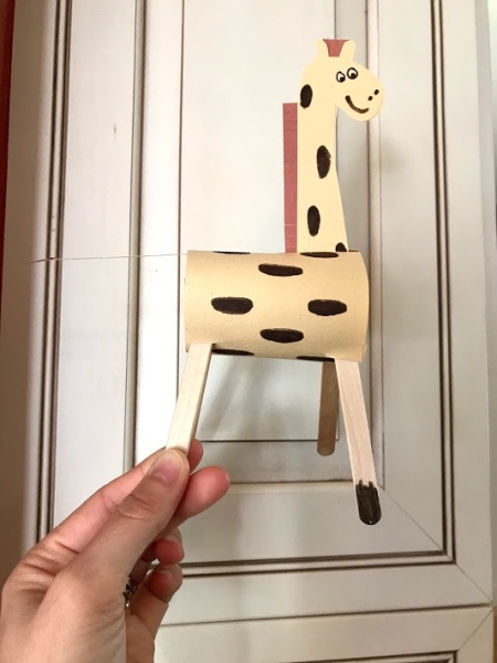 Standing Giraffe Toy - finished toy