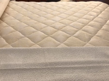 A mattress with sagging sections.