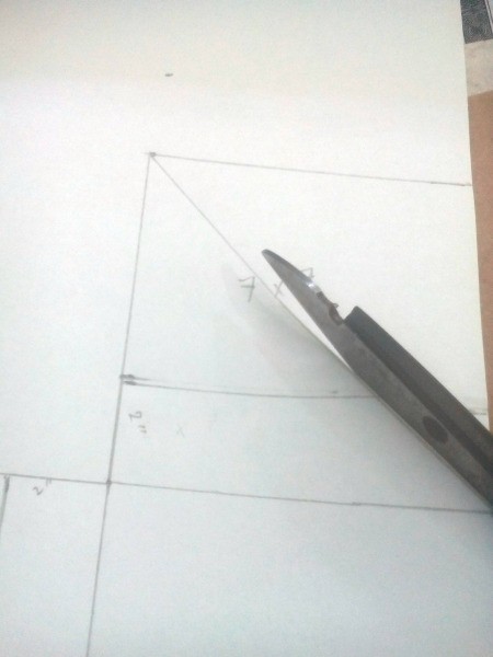 Computer Monitor Corner Decoration - cut along the diagonal lines as shown