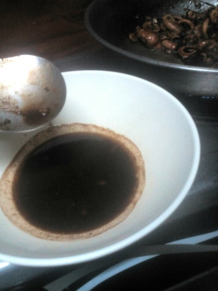Sweet Spicy sauce removed from pan