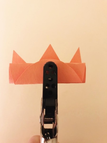 Tulip Straw Flowers - hole punch the center of the folded flower