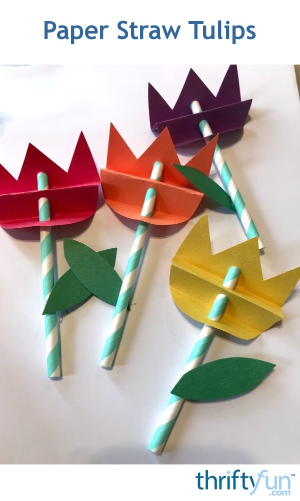 How to Make Paper Straw Tulips | ThriftyFun