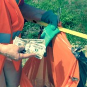 It's Roadside Litter Cleaning Time - cash found while collecting litter