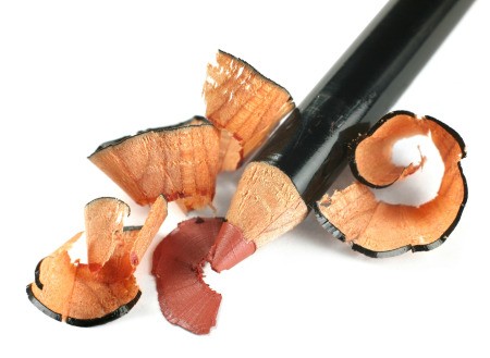 Sharpening a Lip pencil.