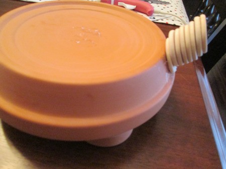 Terra Cotta Turtle Planter - wooden disks used as neck and head