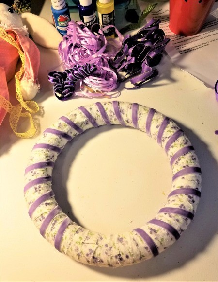 Bunny Wreath - ribbon wrapped around wreath a bit short